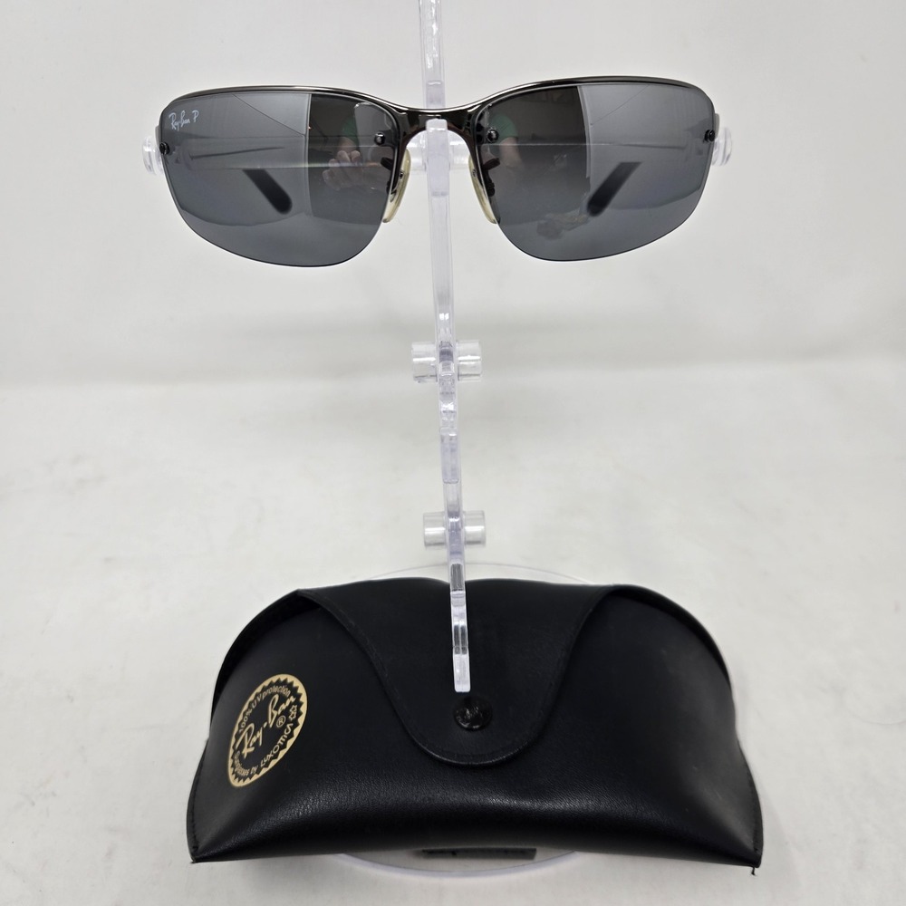 RAY-BAN RB 3239 004/82 62-15 Sunglasses Silver Wrap Y2K